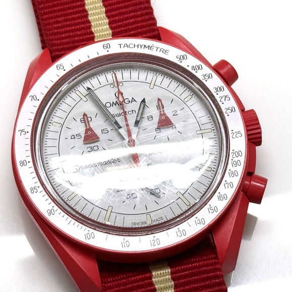 Omega x Swatch Mission to Mars Bioceramic Moonswatch Watch - Picture 12 of 13